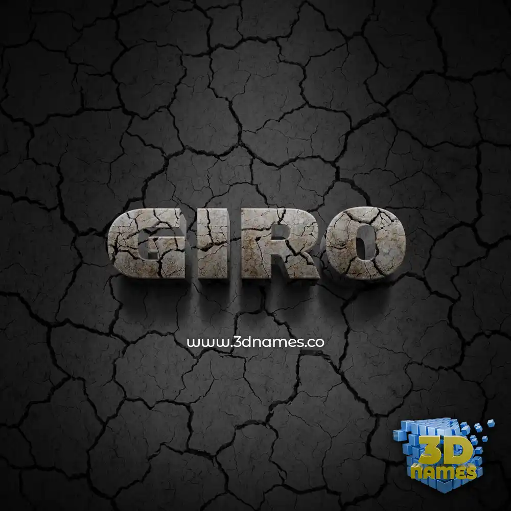 giro in Cracked Stone style - 3D name wallpaper