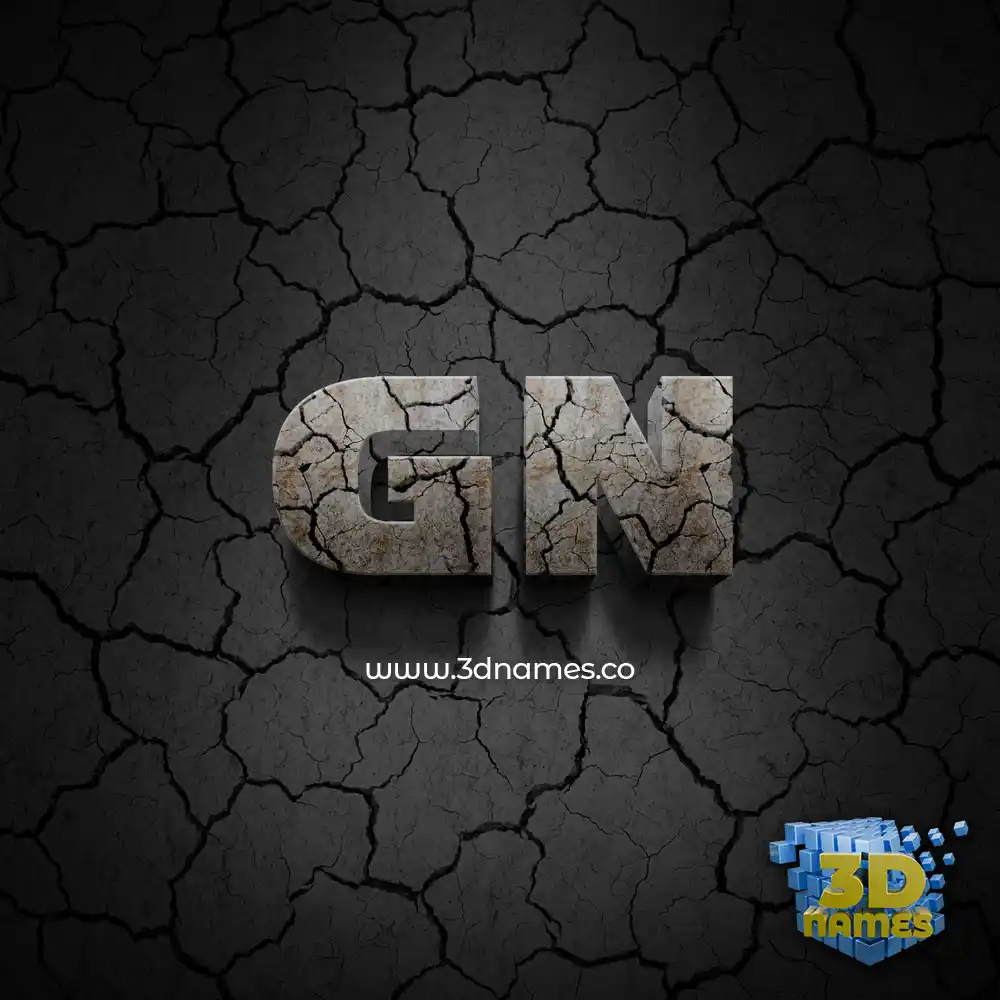 gn in Cracked Stone style - 3D name wallpaper