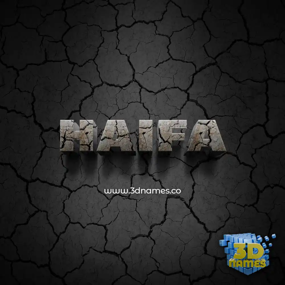haifa in Cracked Stone style - 3D name wallpaper
