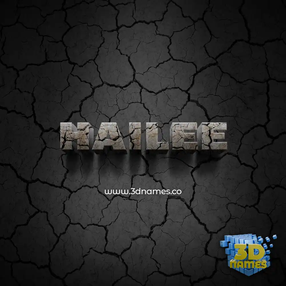 hailee in Cracked Stone style - 3D name wallpaper