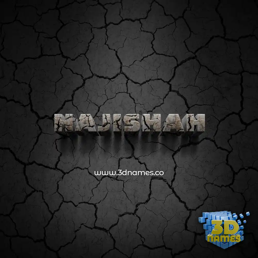 hajishah in Cracked Stone style - 3D name wallpaper