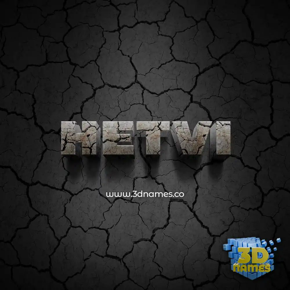 hetvi in Cracked Stone style - 3D name wallpaper