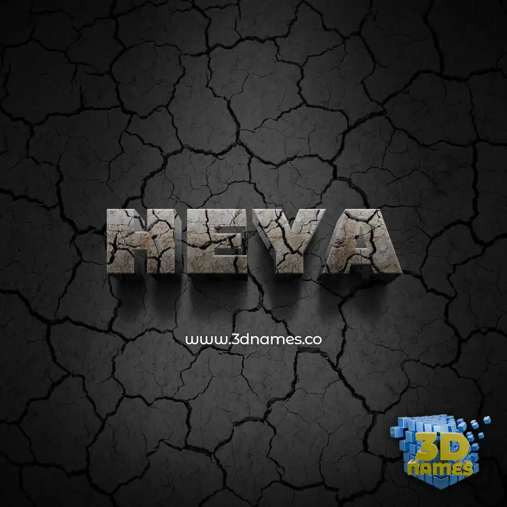 heya in Cracked Stone style - 3D name wallpaper