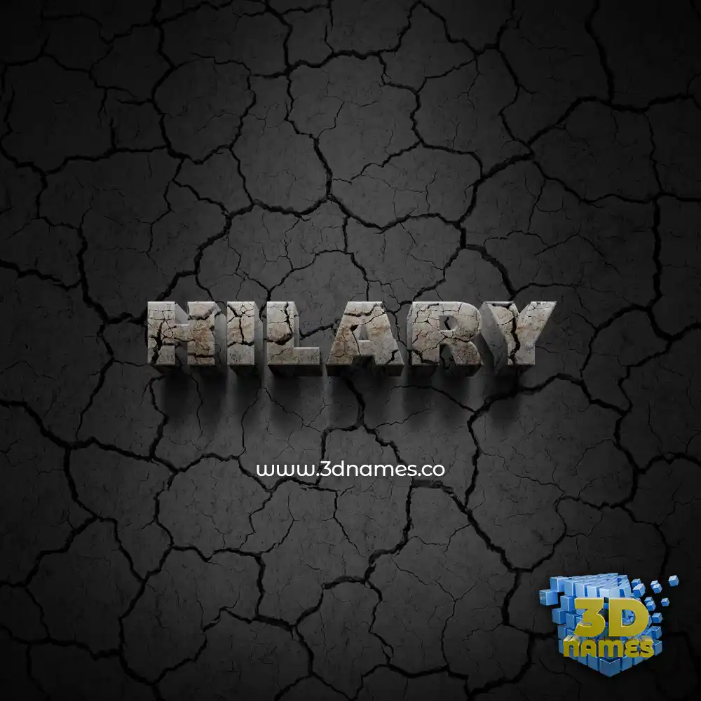 hilary in Cracked Stone style - 3D name wallpaper