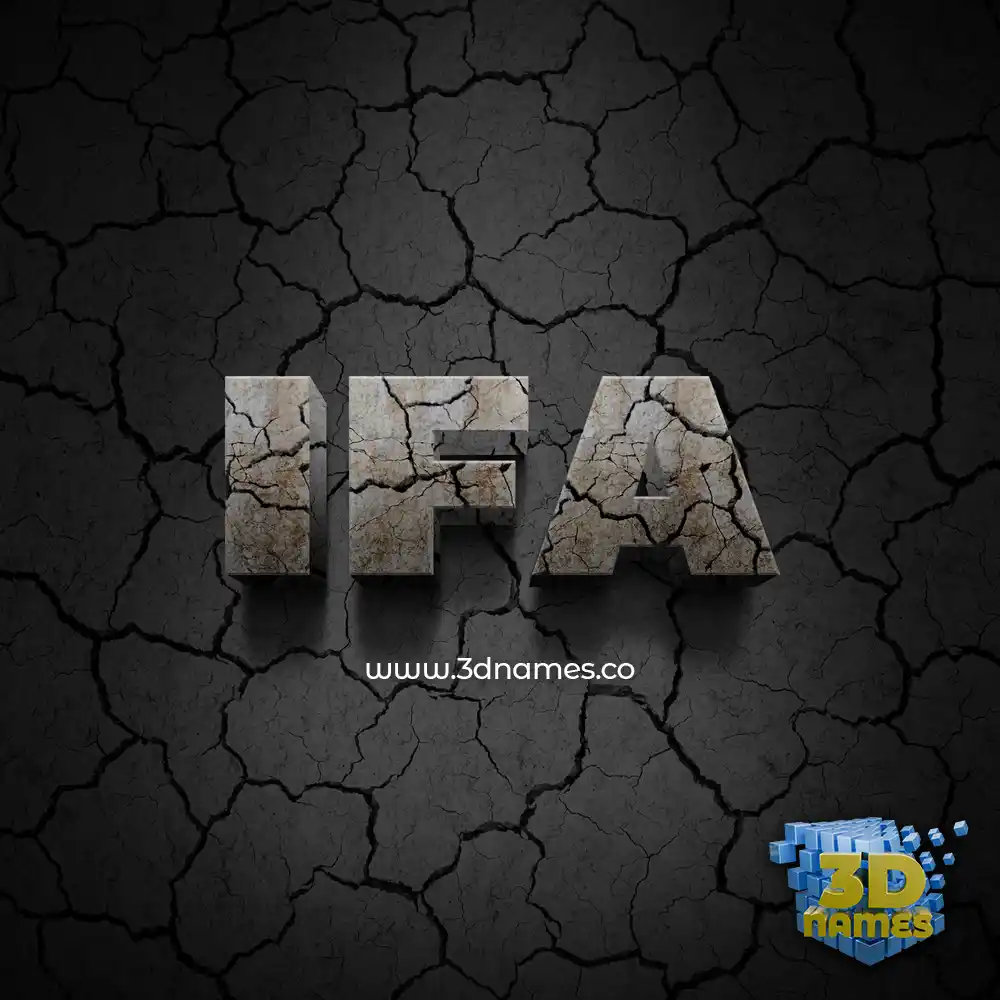 ifa in Cracked Stone style - 3D name wallpaper