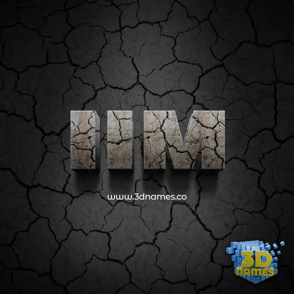 iim in Cracked Stone style - 3D name wallpaper