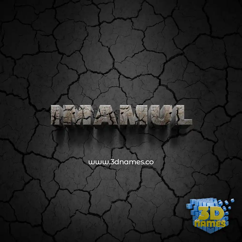 imamul in Cracked Stone style - 3D name wallpaper