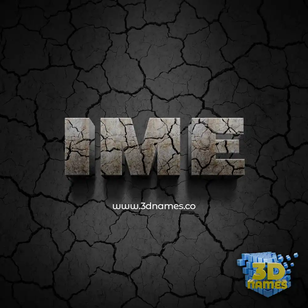 ime in Cracked Stone style - 3D name wallpaper