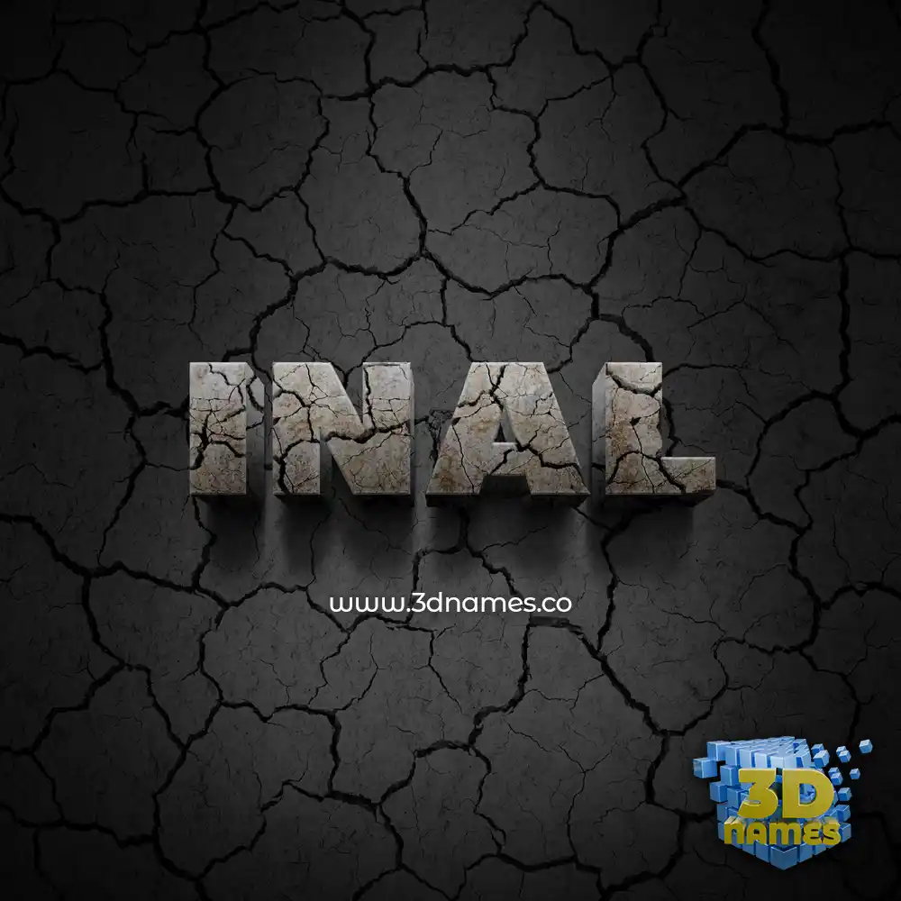 inal in Cracked Stone style - 3D name wallpaper