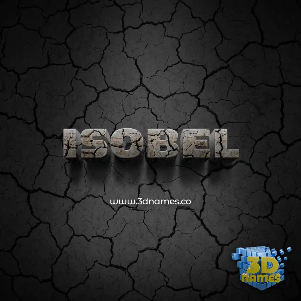 isobel in Cracked Stone style - 3D name wallpaper