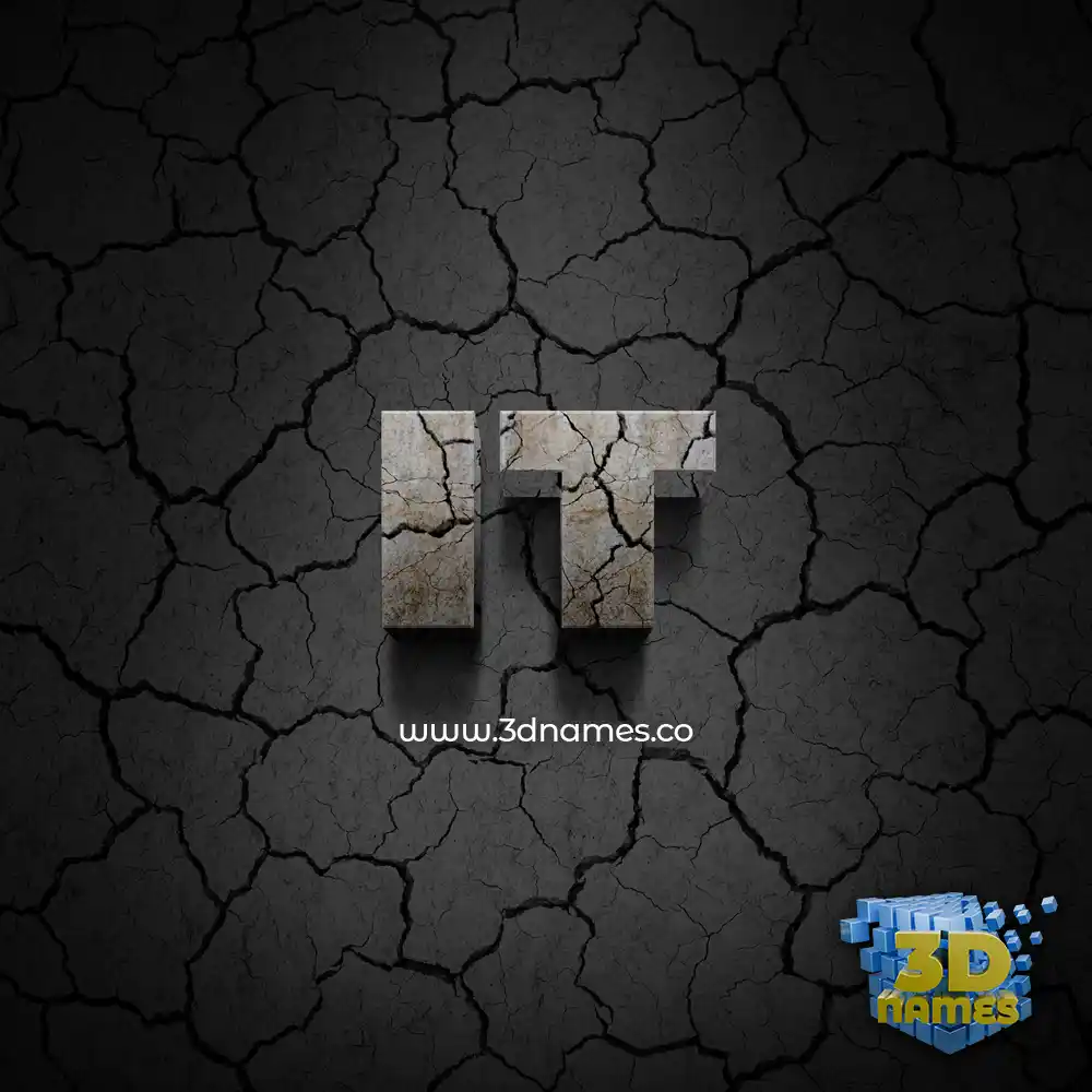 it in Cracked Stone style - 3D name wallpaper