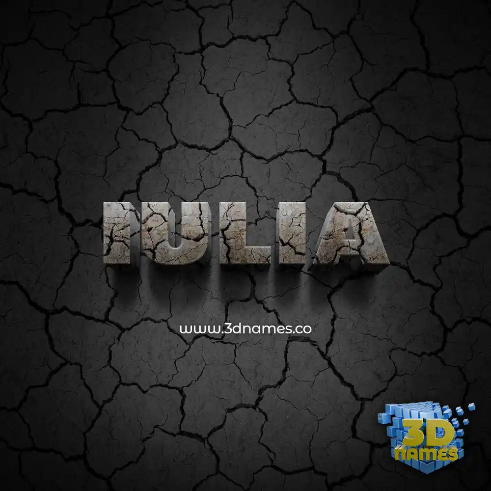 iulia in Cracked Stone style - 3D name wallpaper