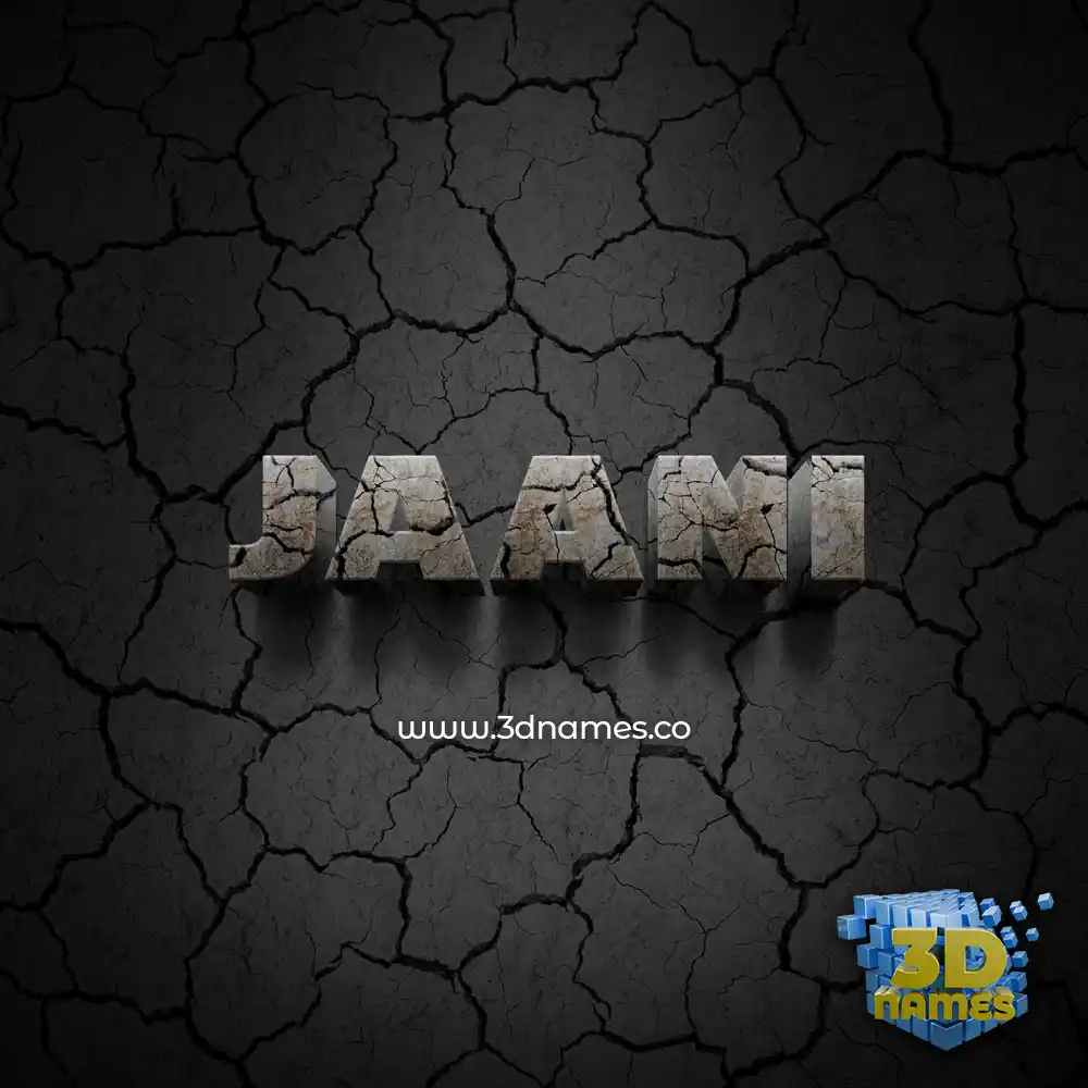 jaani in Cracked Stone style - 3D name wallpaper