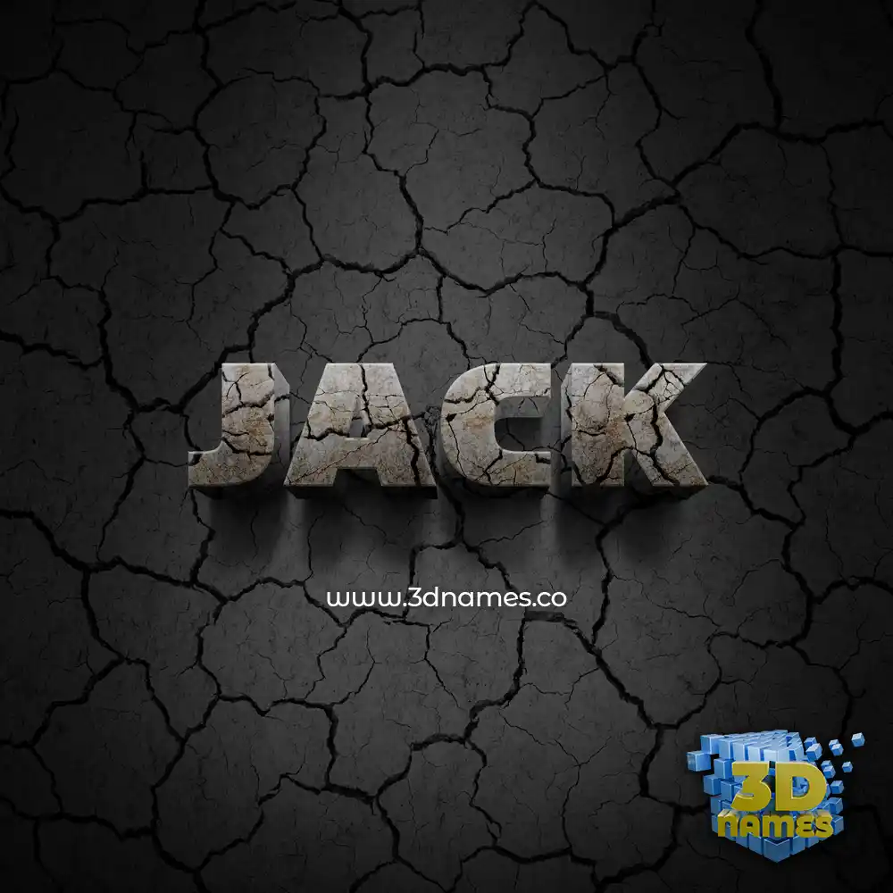 jack in Cracked Stone style - 3D name wallpaper