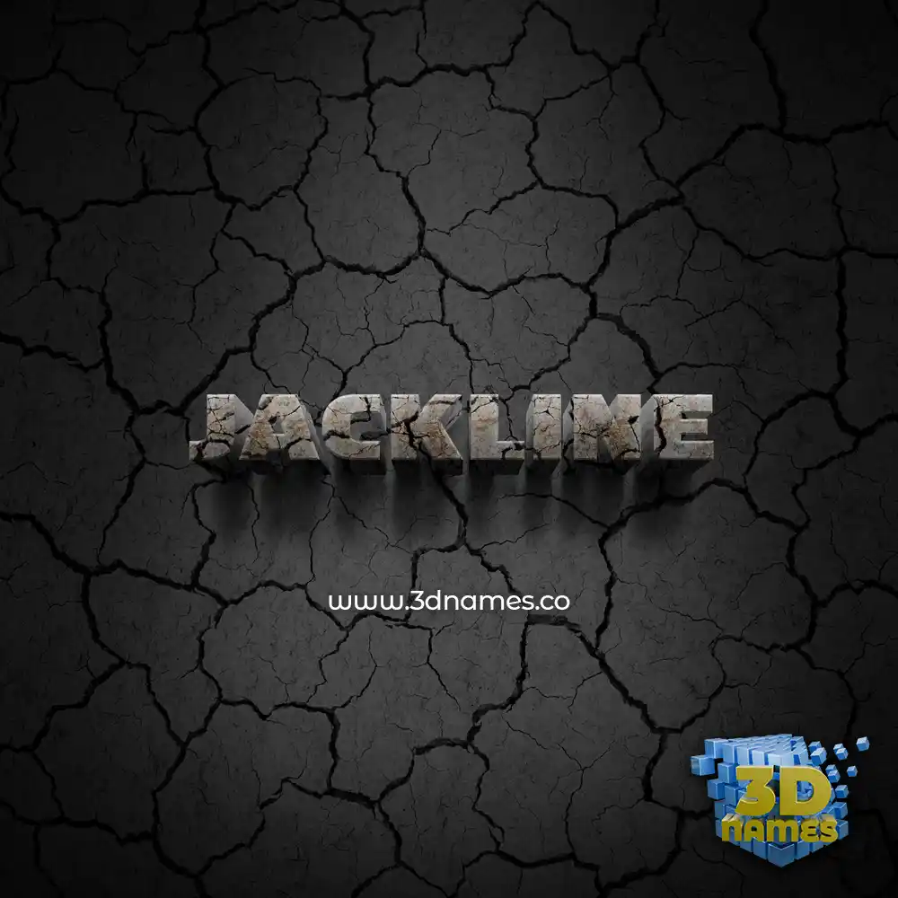 jackline in Cracked Stone style - 3D name wallpaper
