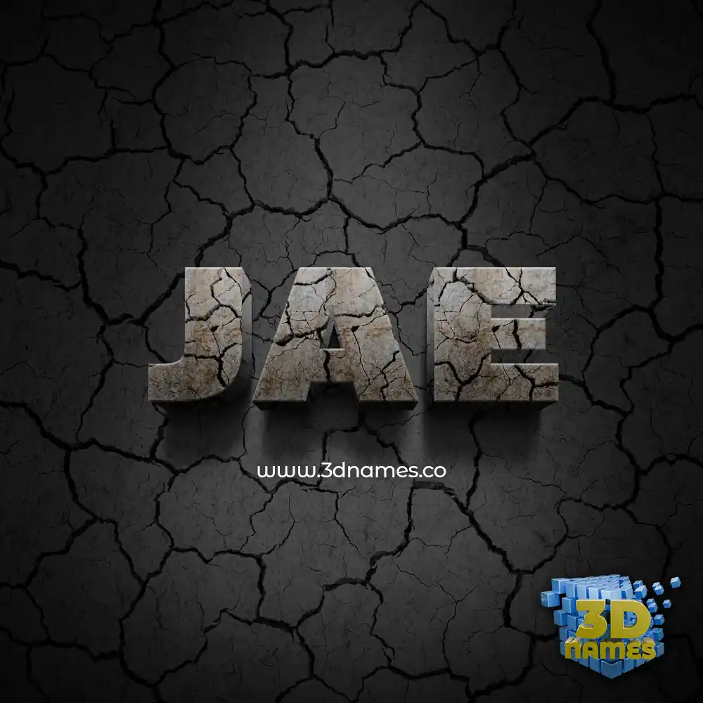 jae in Cracked Stone style - 3D name wallpaper