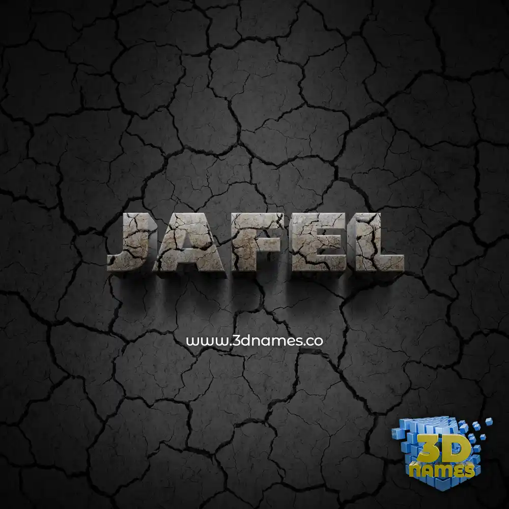 jafel in Cracked Stone style - 3D name wallpaper