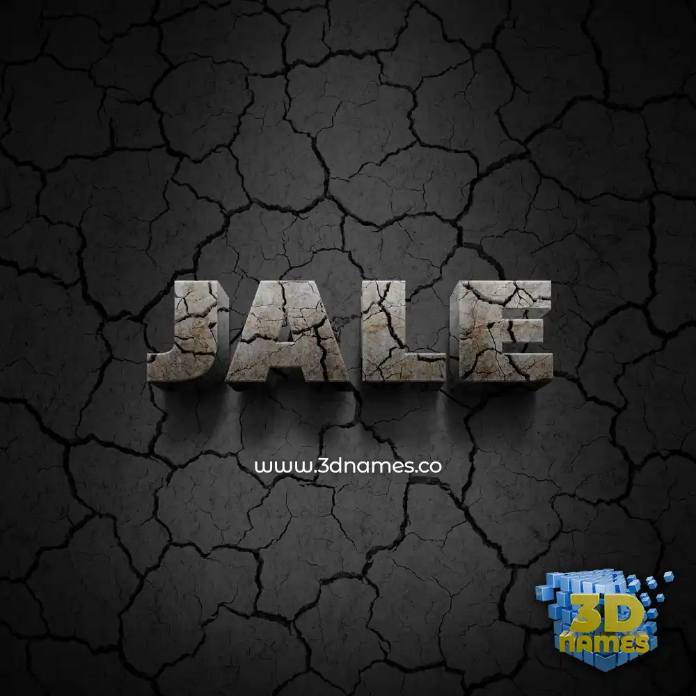 jale in Cracked Stone style - 3D name wallpaper