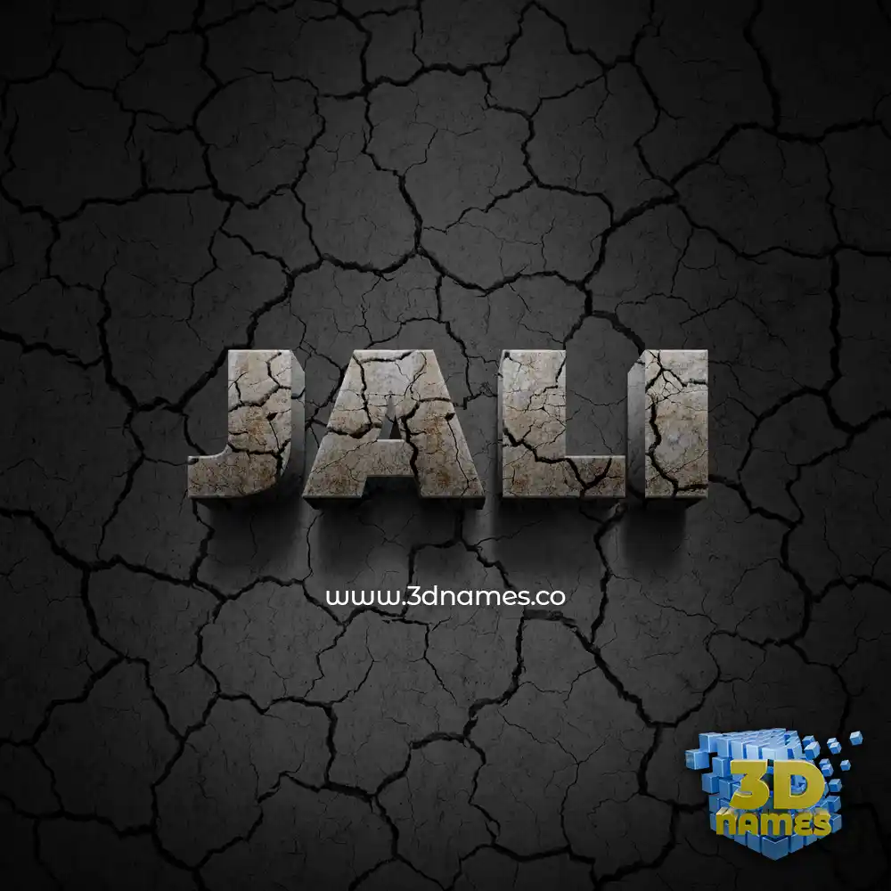 jali in Cracked Stone style - 3D name wallpaper