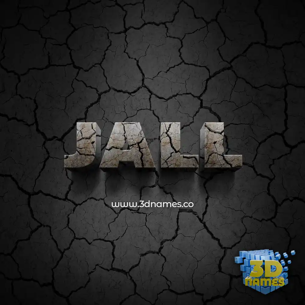 jall in Cracked Stone style - 3D name wallpaper