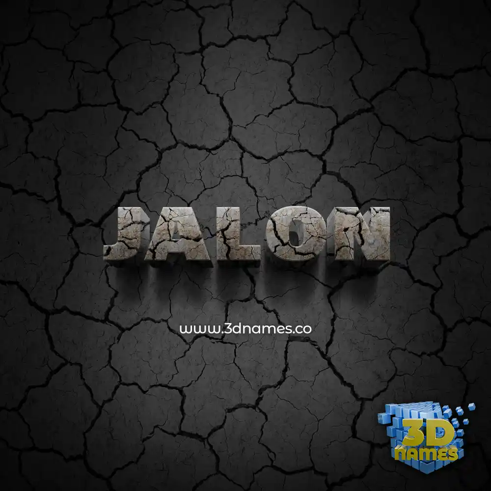 jalon in Cracked Stone style - 3D name wallpaper