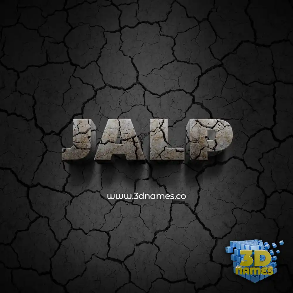 jalp in Cracked Stone style - 3D name wallpaper