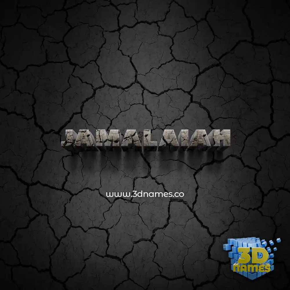 jamalaiah in Cracked Stone style - 3D name wallpaper