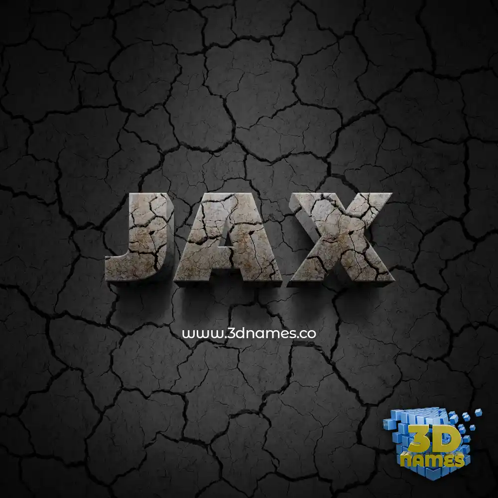 jax in Cracked Stone style - 3D name wallpaper