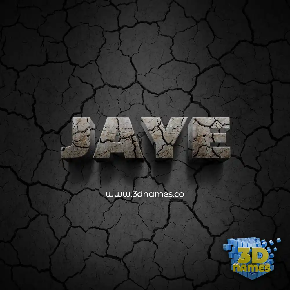 jaye in Cracked Stone style - 3D name wallpaper