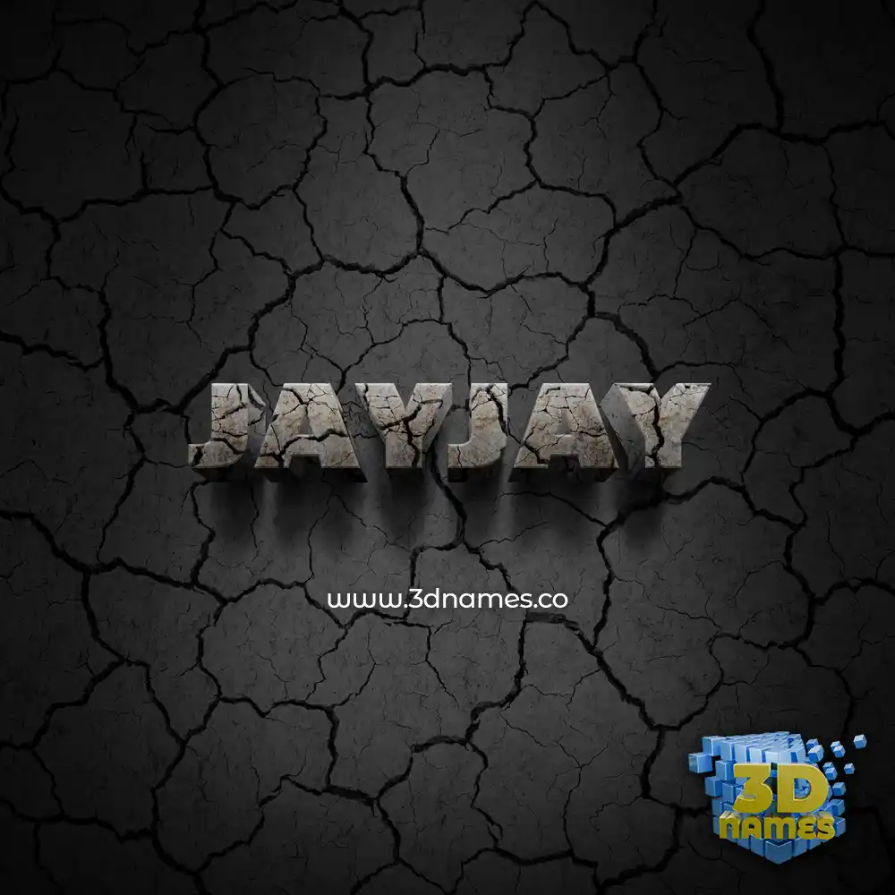 jayjay in Cracked Stone style - 3D name wallpaper