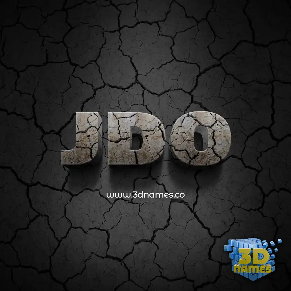 jdo in Cracked Stone style - 3D name wallpaper