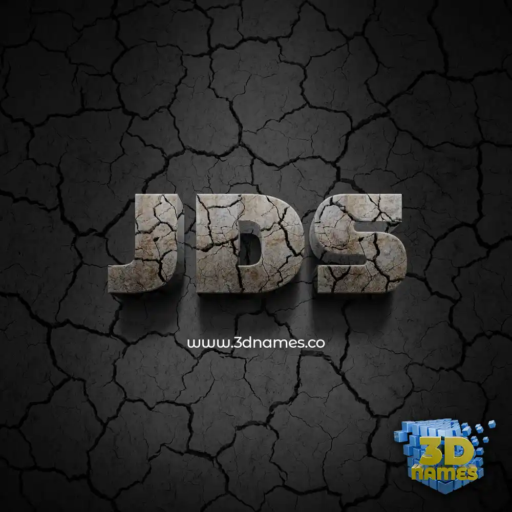 jds in Cracked Stone style - 3D name wallpaper