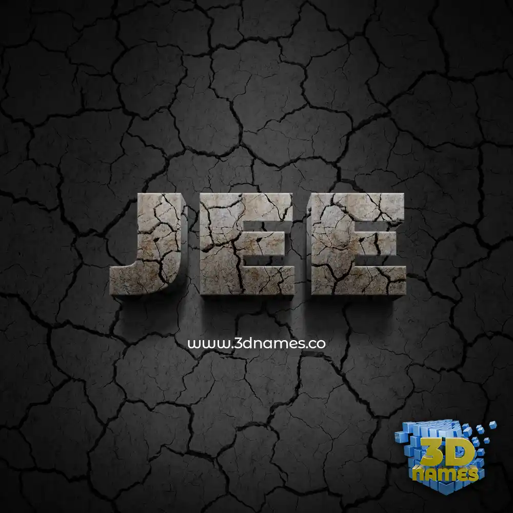 jee in Cracked Stone style - 3D name wallpaper