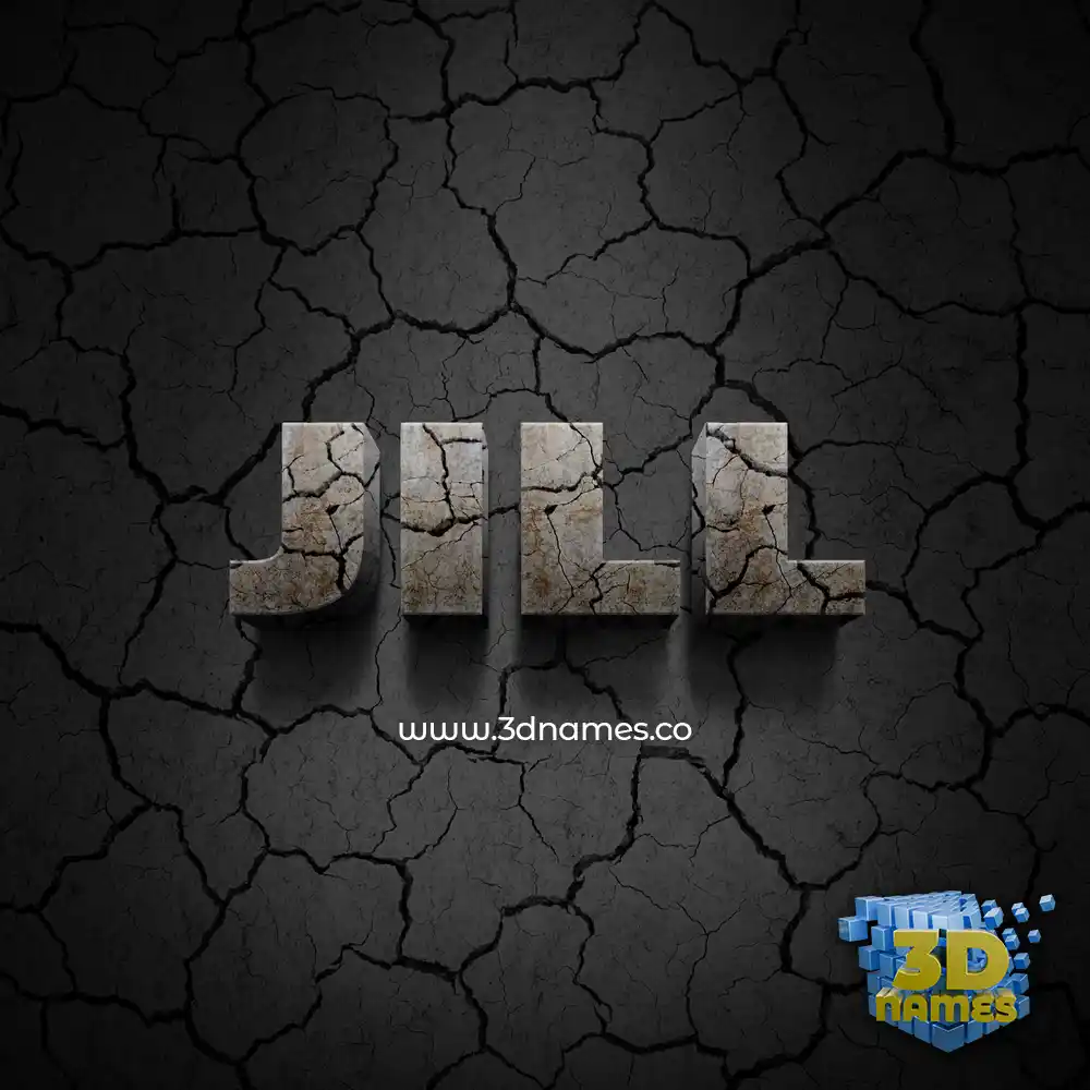 jill in Cracked Stone style - 3D name wallpaper