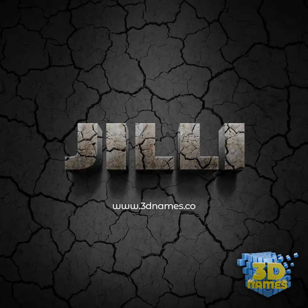 jilli in Cracked Stone style - 3D name wallpaper