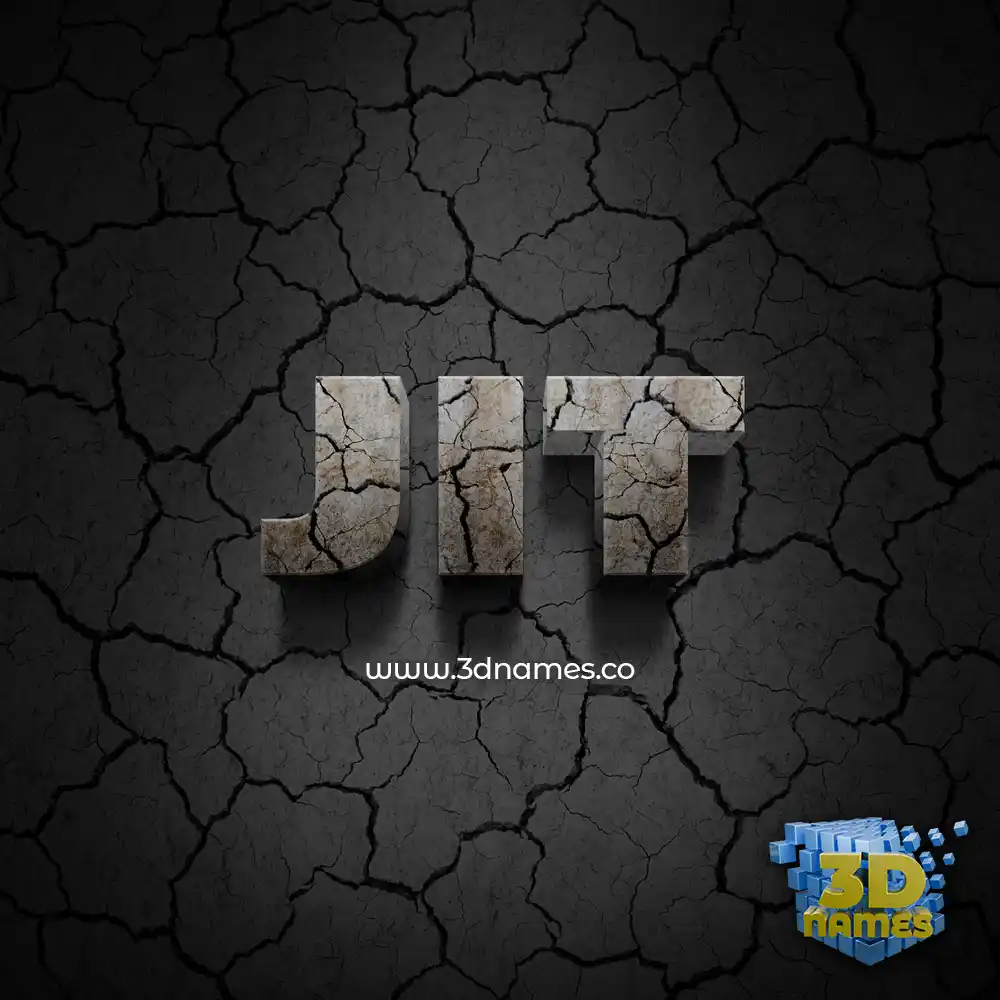 jit in Cracked Stone style - 3D name wallpaper