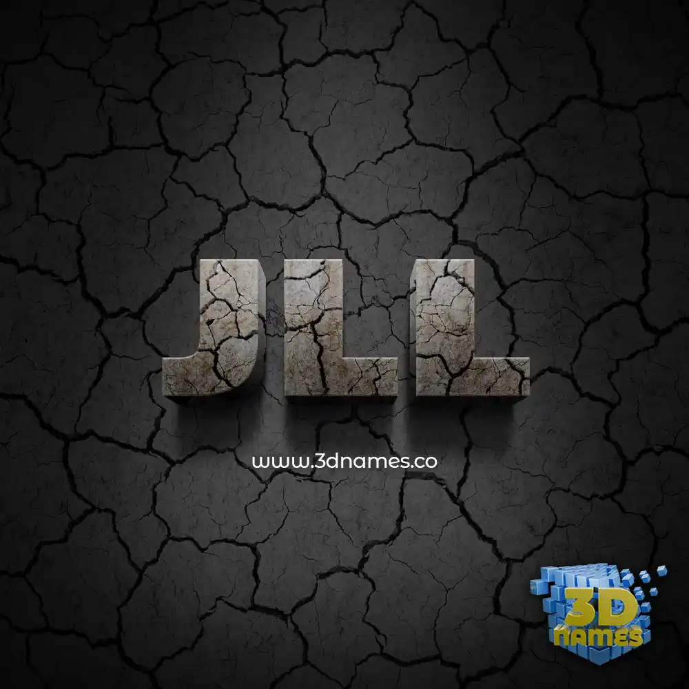 jll in Cracked Stone style - 3D name wallpaper