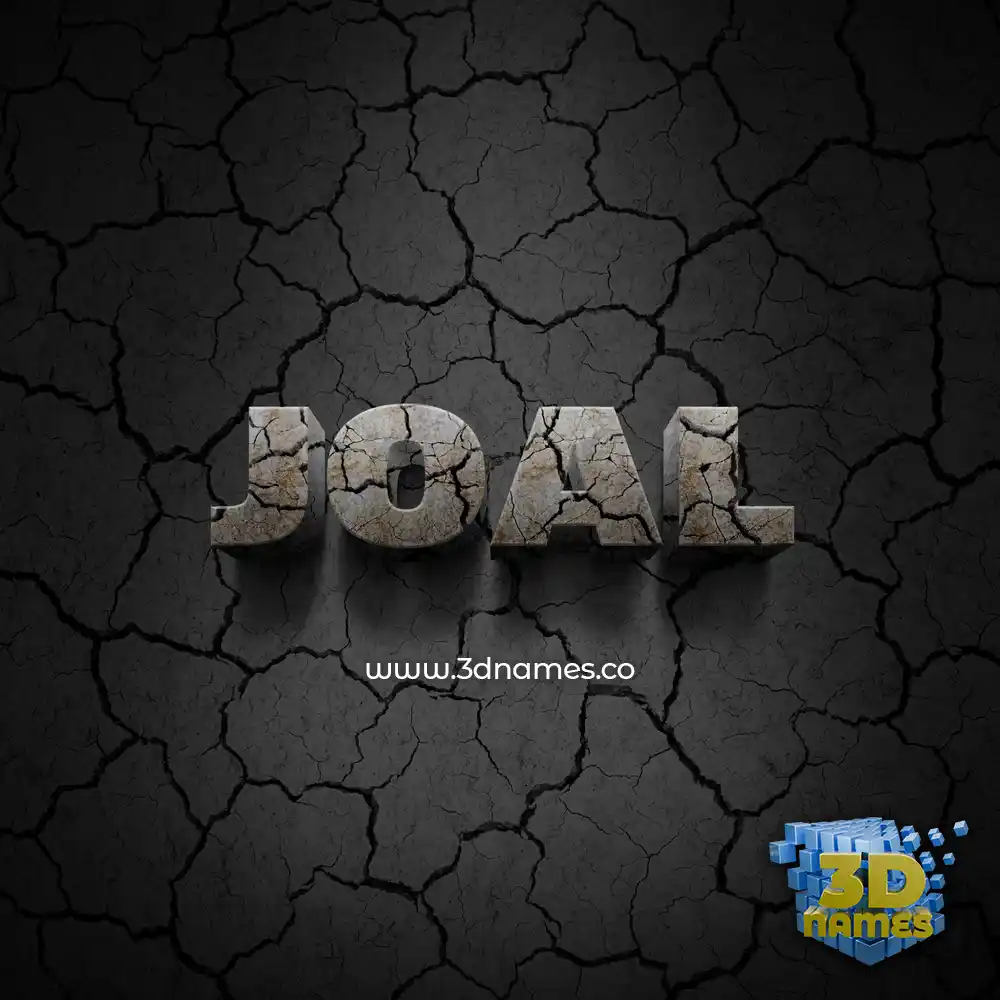 joal in Cracked Stone style - 3D name wallpaper