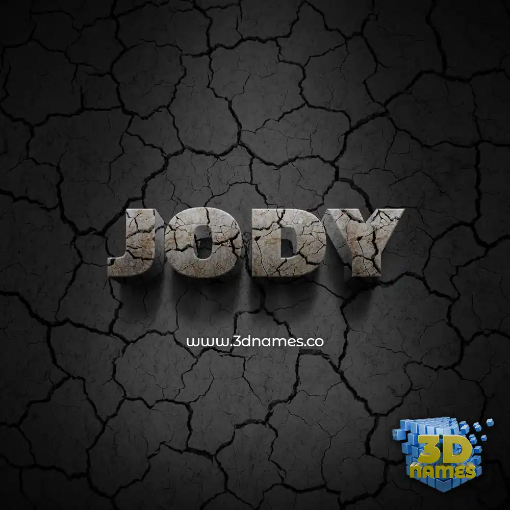 jody in Cracked Stone style - 3D name wallpaper