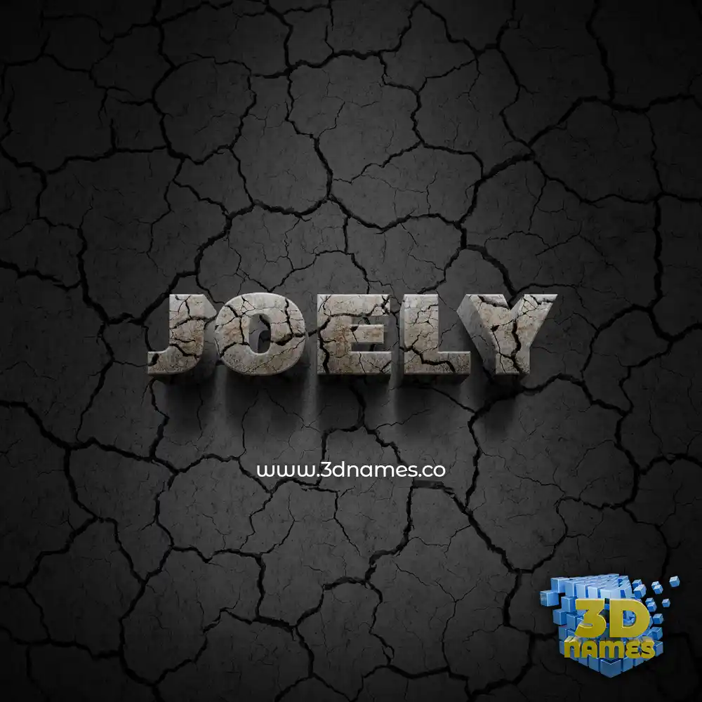 joely in Cracked Stone style - 3D name wallpaper