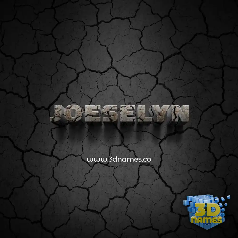 joeselyn in Cracked Stone style - 3D name wallpaper