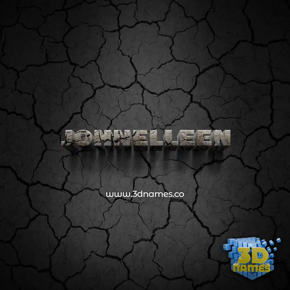 johnelleen in Cracked Stone style - 3D name wallpaper
