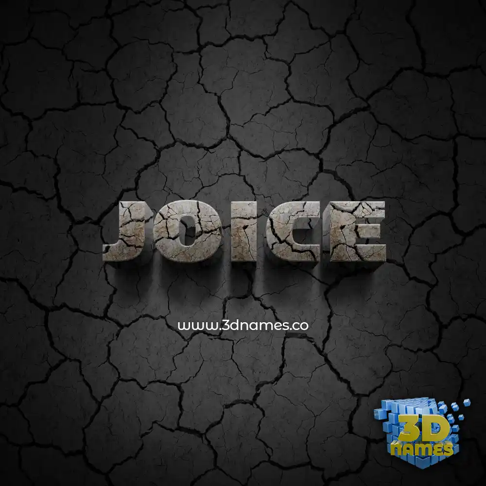 joice in Cracked Stone style - 3D name wallpaper