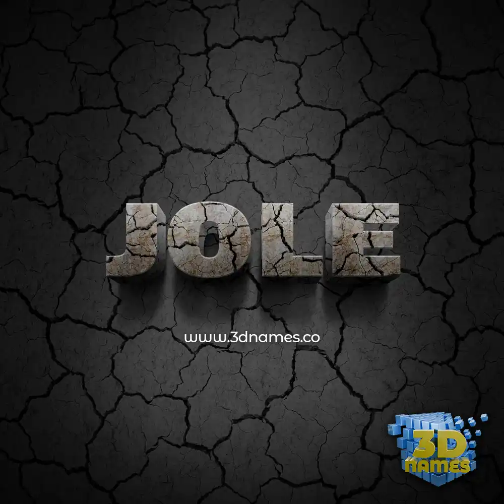 jole in Cracked Stone style - 3D name wallpaper