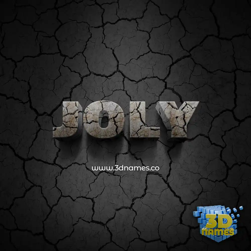 joly in Cracked Stone style - 3D name wallpaper