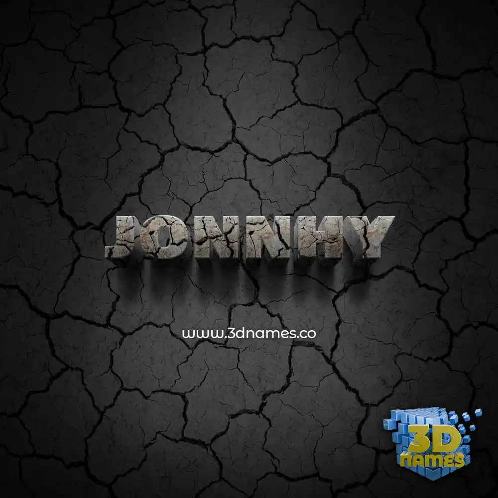 jonnhy in Cracked Stone style - 3D name wallpaper
