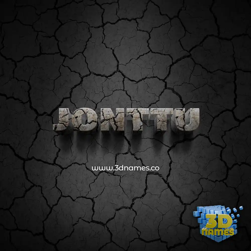 jonttu in Cracked Stone style - 3D name wallpaper