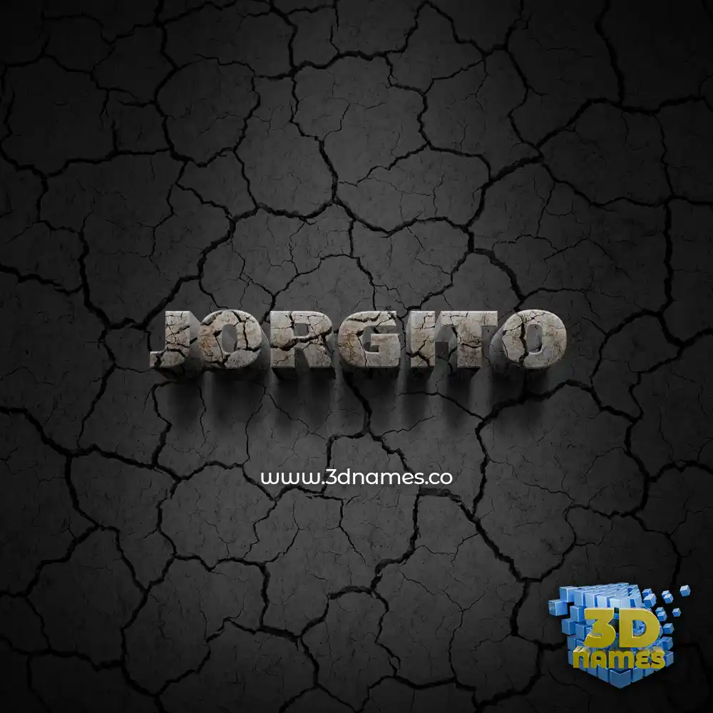 jorgito in Cracked Stone style - 3D name wallpaper