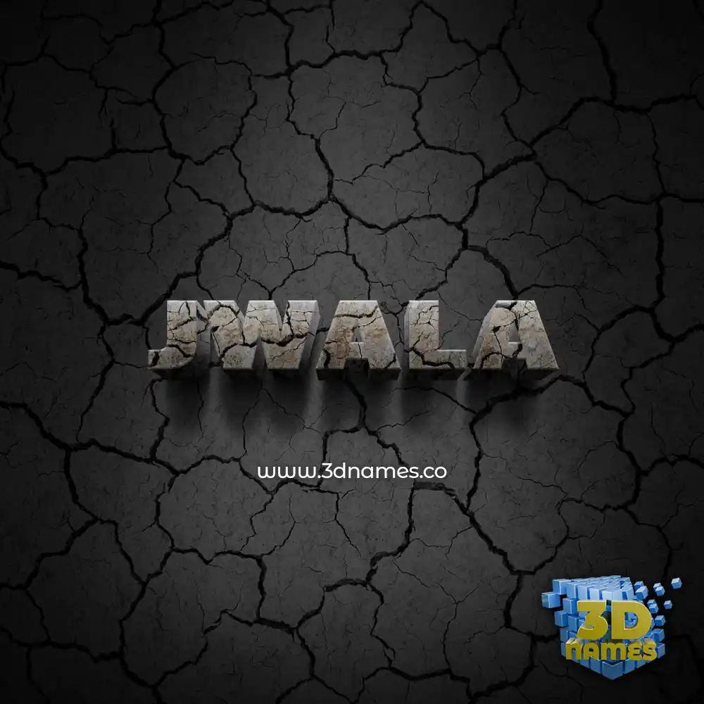 jwala in Cracked Stone style - 3D name wallpaper
