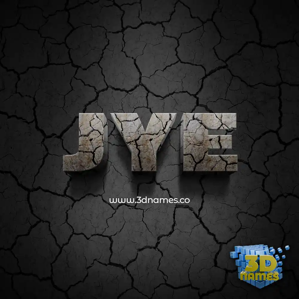 jye in Cracked Stone style - 3D name wallpaper